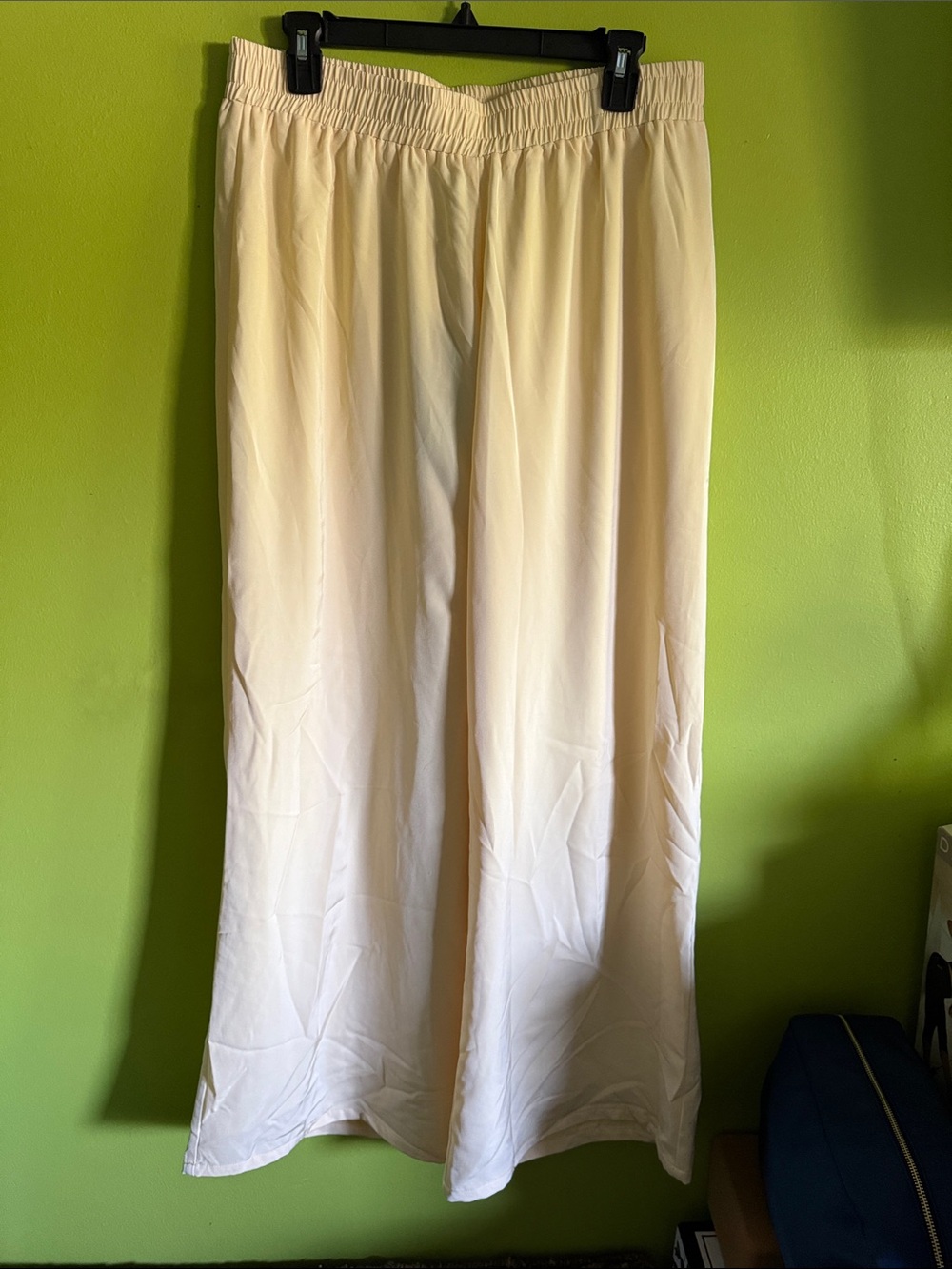 NWT White Fox Yellow Way She Walks Wide Leg Lined Pants Trousers Size XL